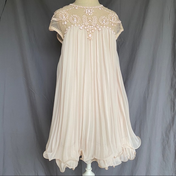 Blush Beaded Dress - Picture 1 of 4